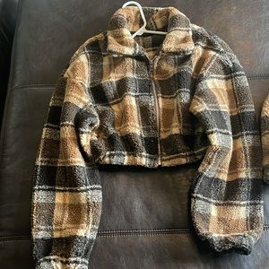 Fashion Nova and SHEIN fur crop jacket